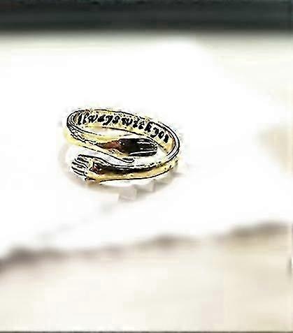 925 Argento sterling Love Hug Ring Band Open Finger Gioielli completamente regolabili
