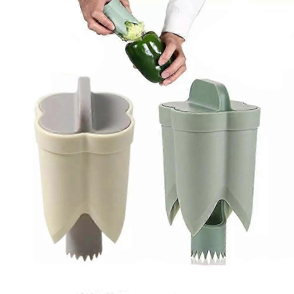 2025 Nou 2 în 1 Tăietor de ardei gras Instrument de îndepărtare a semințelor de ardei Pepper Porer