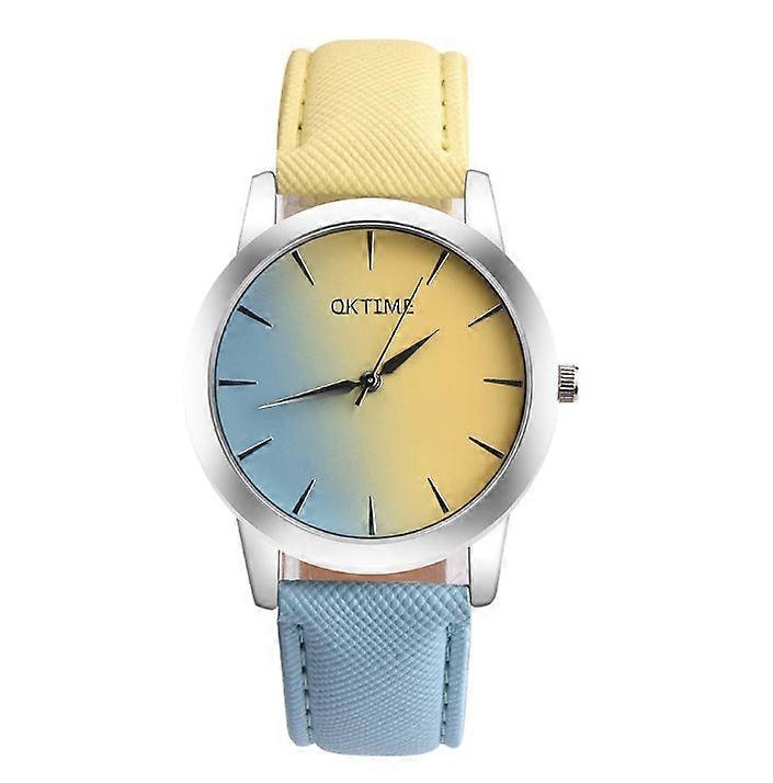 Fashion Casual Retro Rainbow Design Watch Women Analog Quartz Wristwatches Clock Elegant Lady Wristwatch Woman Time