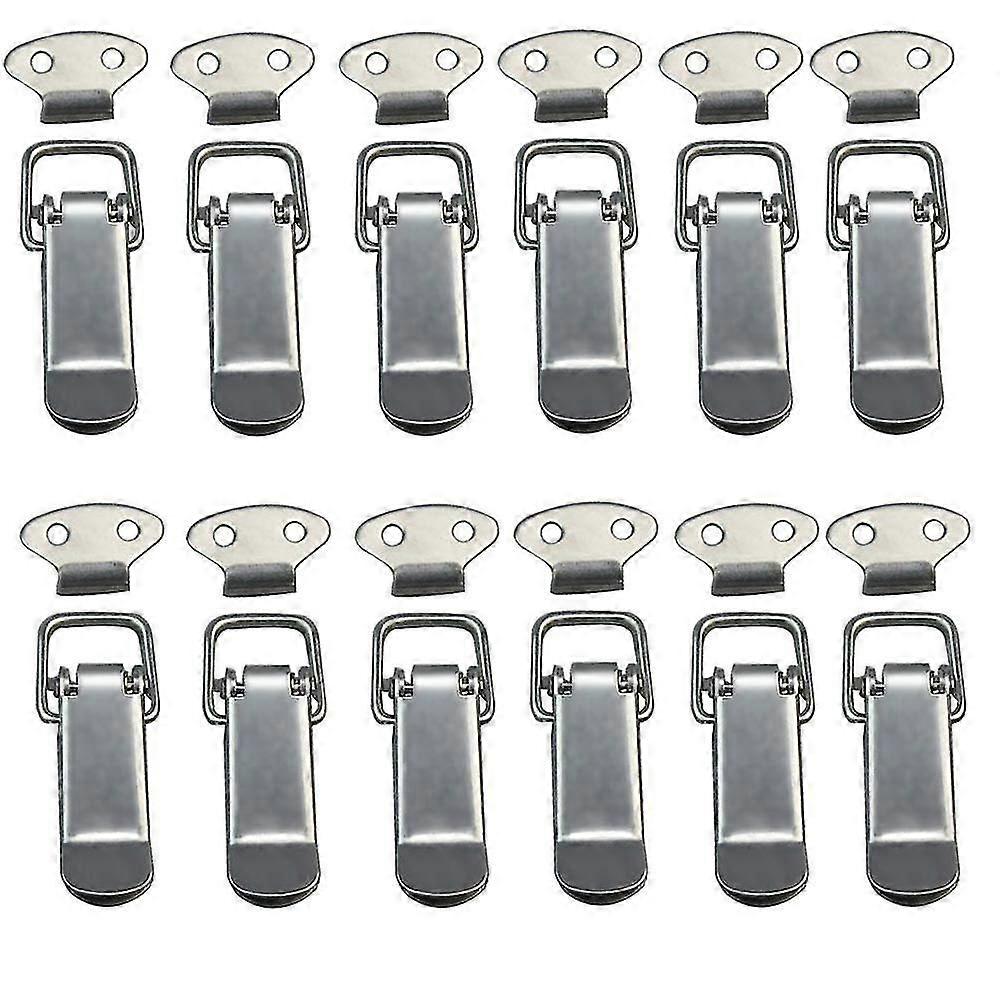 Lever Latch, Spring Latch, 12 Pcs Toggle Latch Spring Latch With Hook Stainless Steel