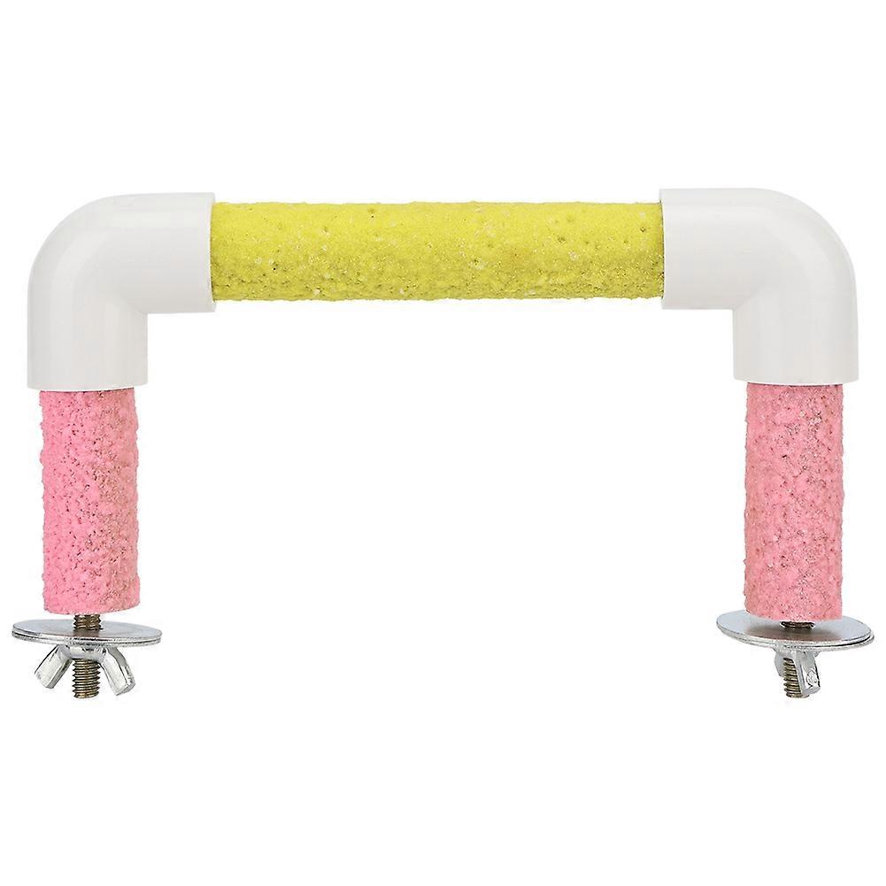 Pet Parrot Frosted Standing Pole Rack Support Bird Biting Chewing Cage Toy Accessory