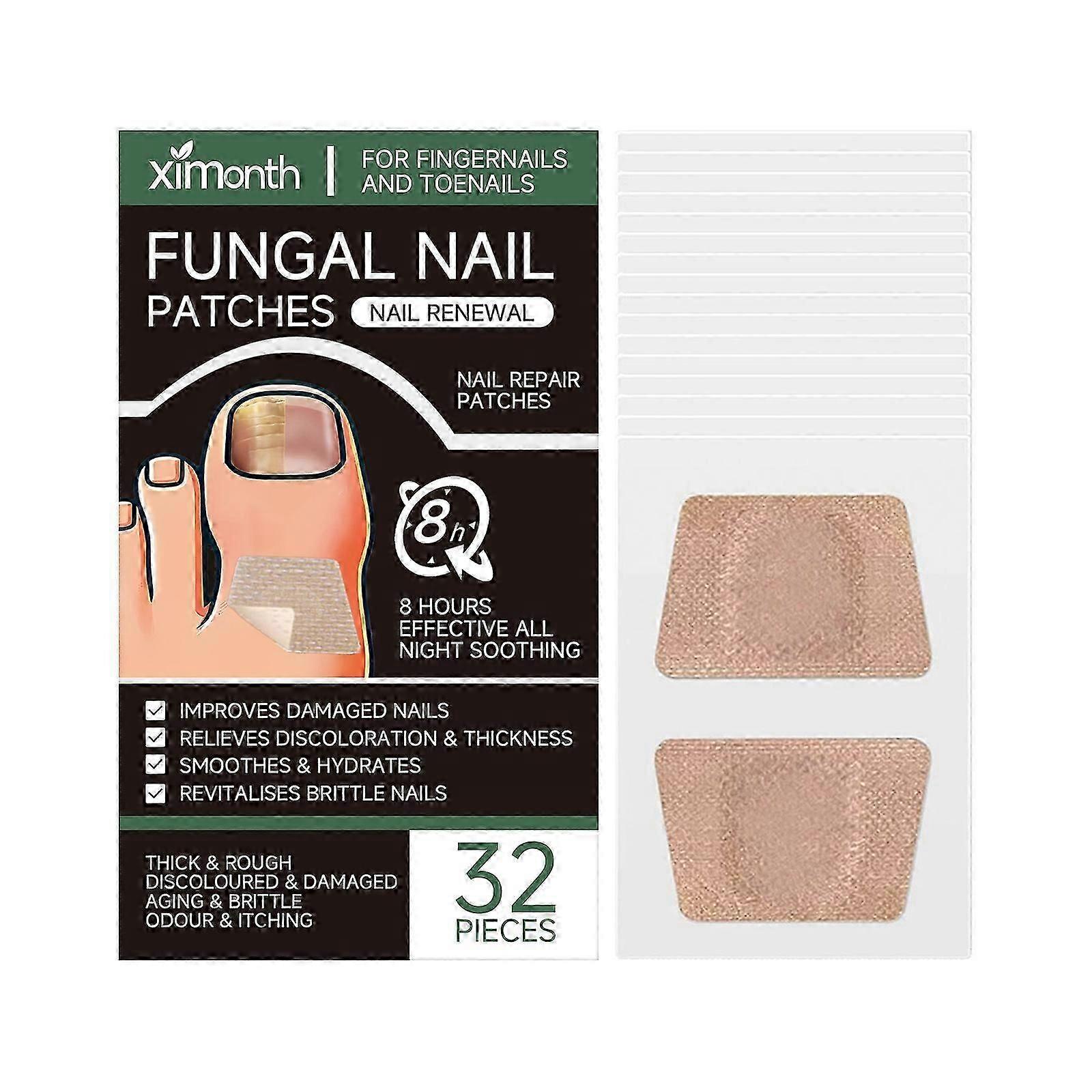 32 pieces Nail Fungus Plasters, Nail Plasters, Toenail Plasters, Toenail Plasters, Nails Strengthen, Nail Repair Plasters, Suitable for Repairing Disc