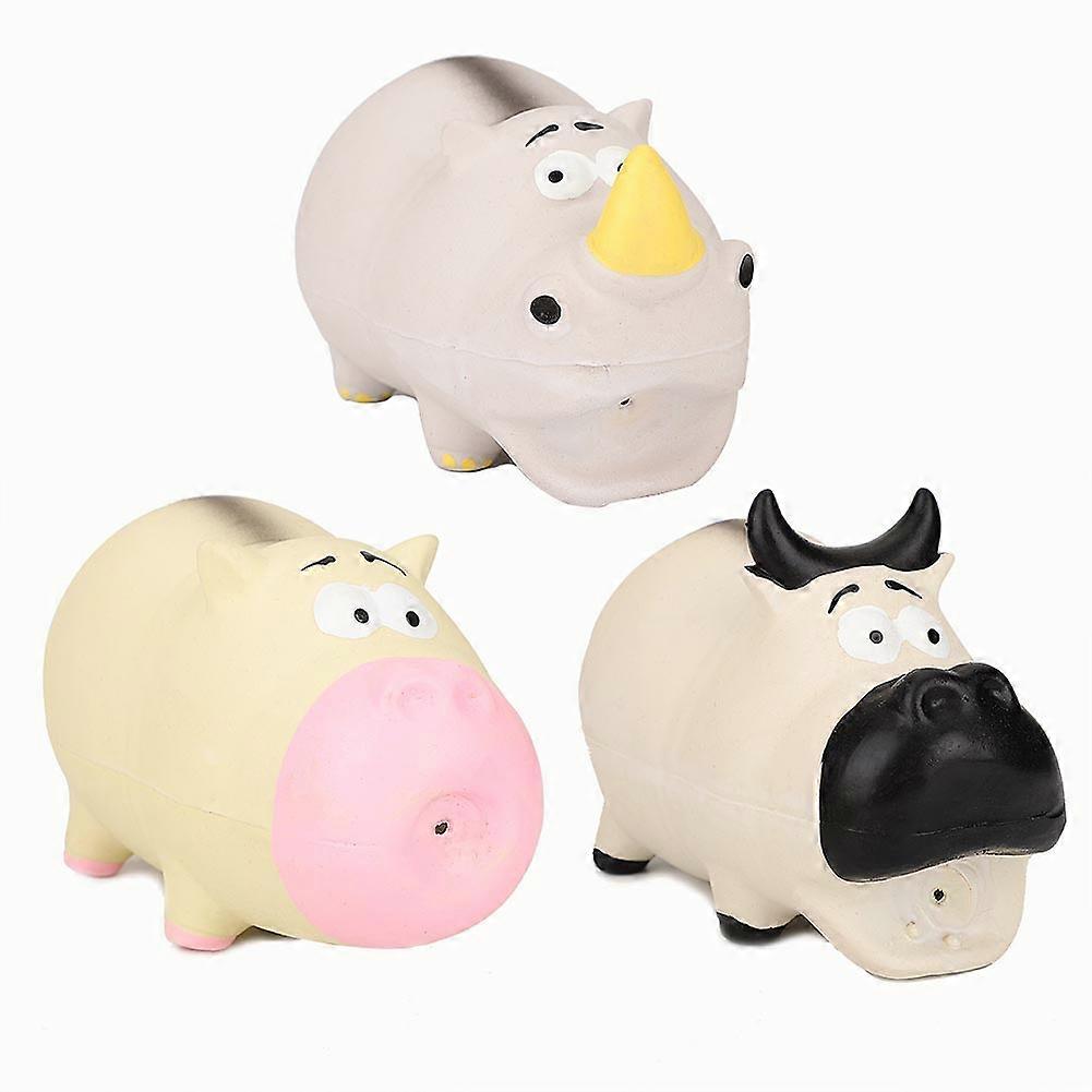 "Latex Sound Toy Set for Dogs - 3 Interactive Chew Toys for Puppies, Teeth Cleaning and Playtime"