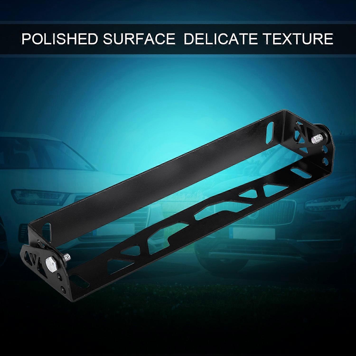 Universal Car Styling Aluminum License Plate Frame Adjustable Racing Number Plate Holder Black