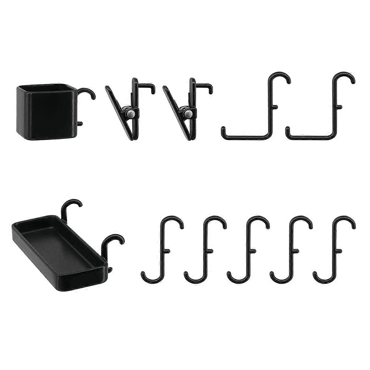 Μινιατούρα έπιπλα Pegboard αξεσουάρ Μίνι γάντζο τοίχου αποθήκευσης για κούκλα κουζίνα διακοσμητικά αξεσουάρ παιχνίδι μαύρο