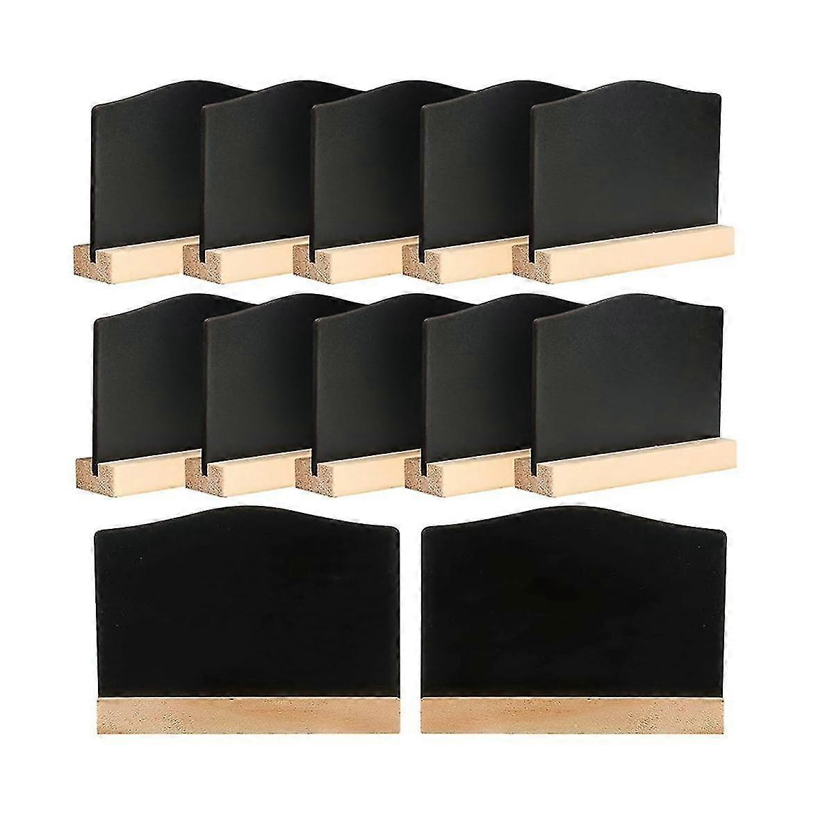 12 Mini Chalkboard with Stand, Small Blackboard Wooden Signs for Labelling, Mini Board Set, Place C 2531 Walkbee Walkbee 3004 B