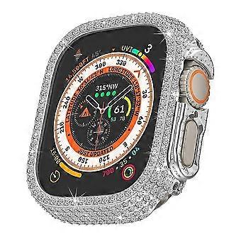 varten Watch Ultra / ultra 2 49mm Kellokotelo Strassi Decor PC Suojakehys - Hopea Monivärinen