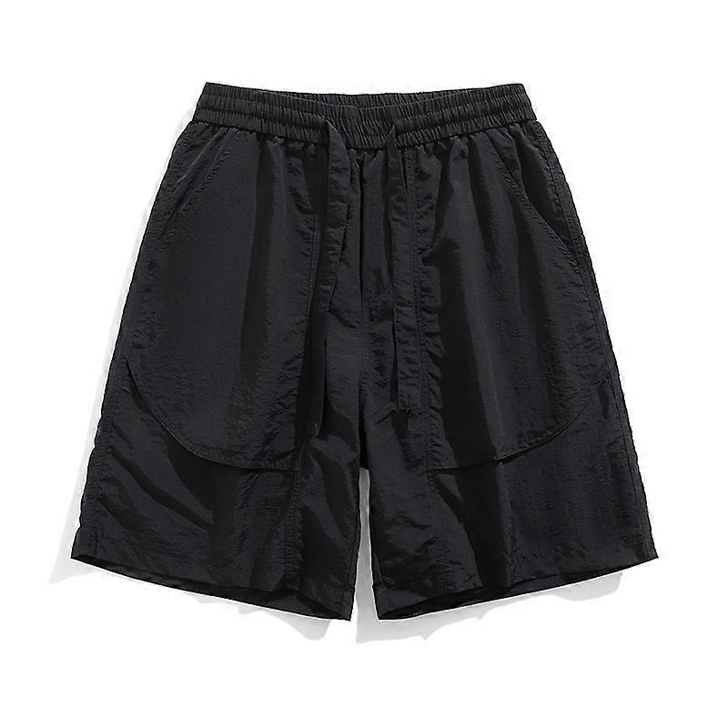 新しい夏のアイスシルクカジュアルショーツ軽量で薄い通気性の動き速乾性ビーチバレーボールショートパンツメンズ953