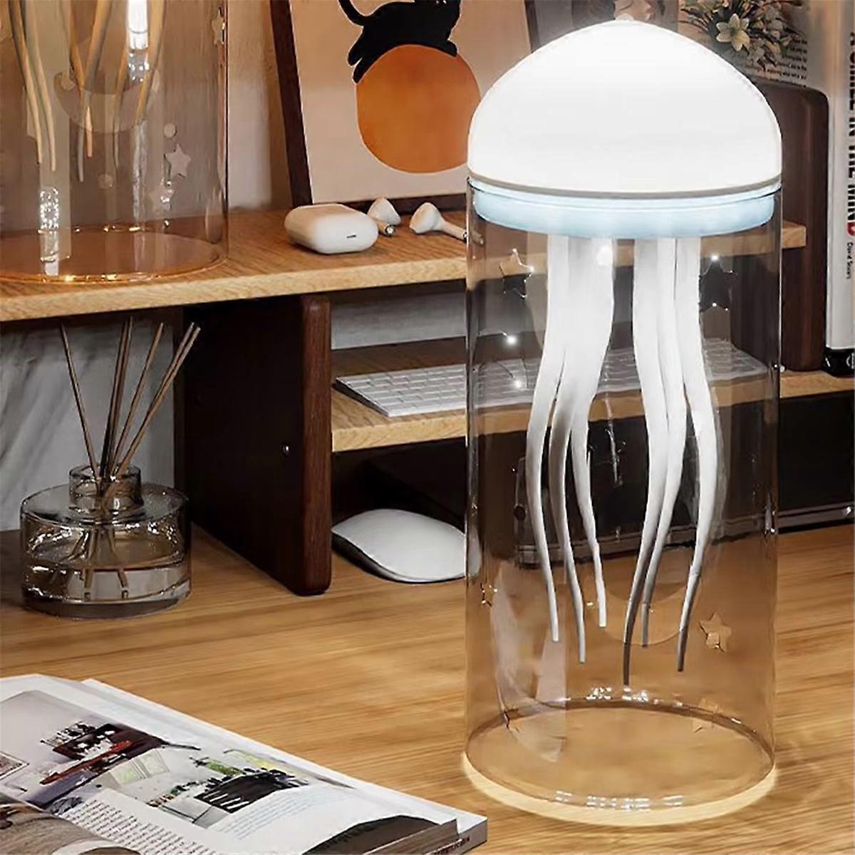 Jellyfish Night Light Sleeping Light Voice Control Atmosphere Light,B