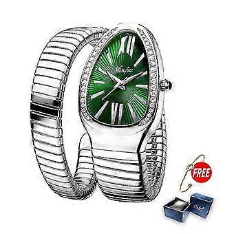 Damenuhren Schlangenform Luxus Armbanduhr für Frauen Stahl Einzigartige Gold Quarz Damenuhr Uhr