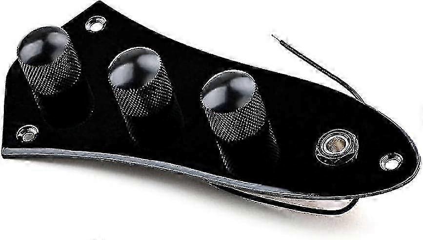 Bass Replacement - Vintage Smooth Surface Pre Loaded Prewired Control Plate with Switch Knobs