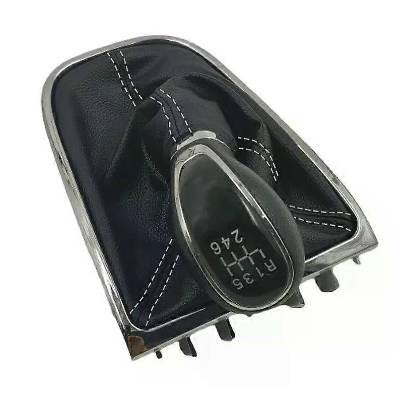 unique Gear Shift Knob Boot Lever Gaitor Shifter Dust Jacket For Buick Excelle XT GT Opel Astra J 09-15 GTC Gaiter Stick White line