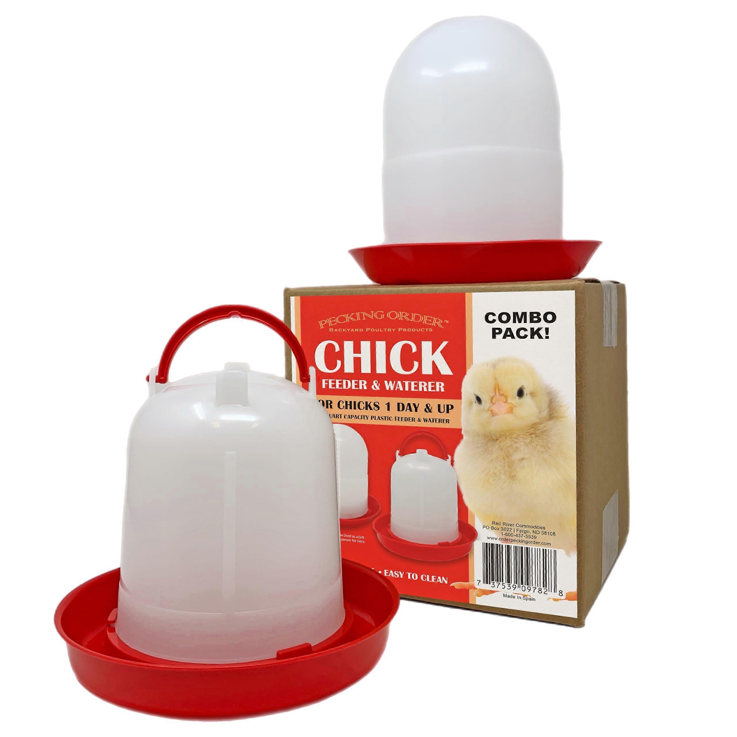 Chick Feeder & Waterer Combo Pack for Poultry Farming