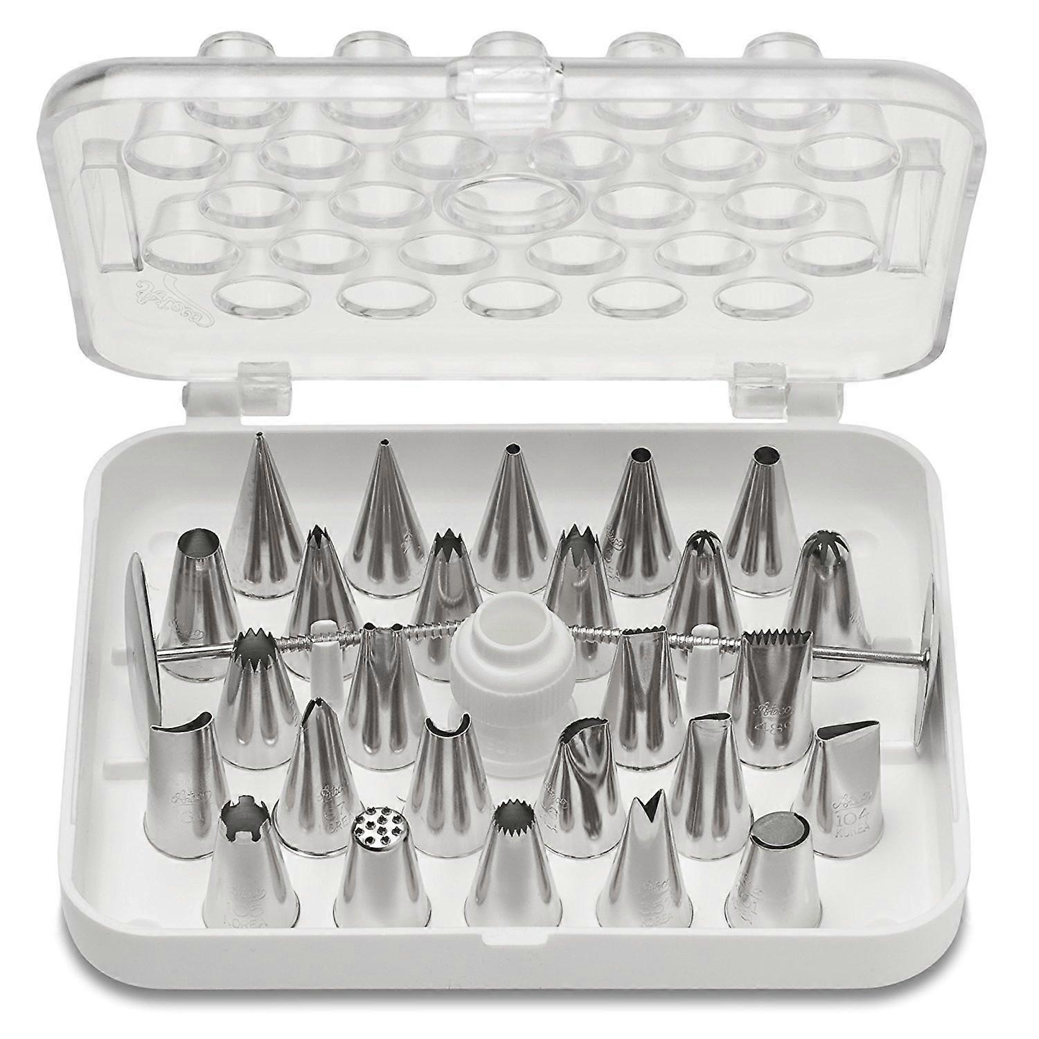 29 Piece Cake Decorating Set with Icing Tips, Reusable Piping Bags, Fondant Tools for Baking and Party Decoration