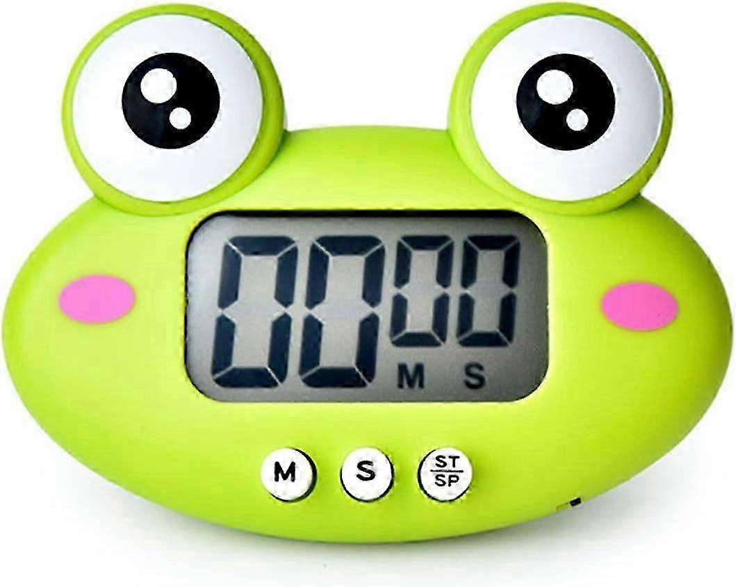 Kitchen Timer, Cute Cartoon Animal Countdown Timer, Digital Cooking Timer with Magnetic, LCD Visual Clock(Frog)