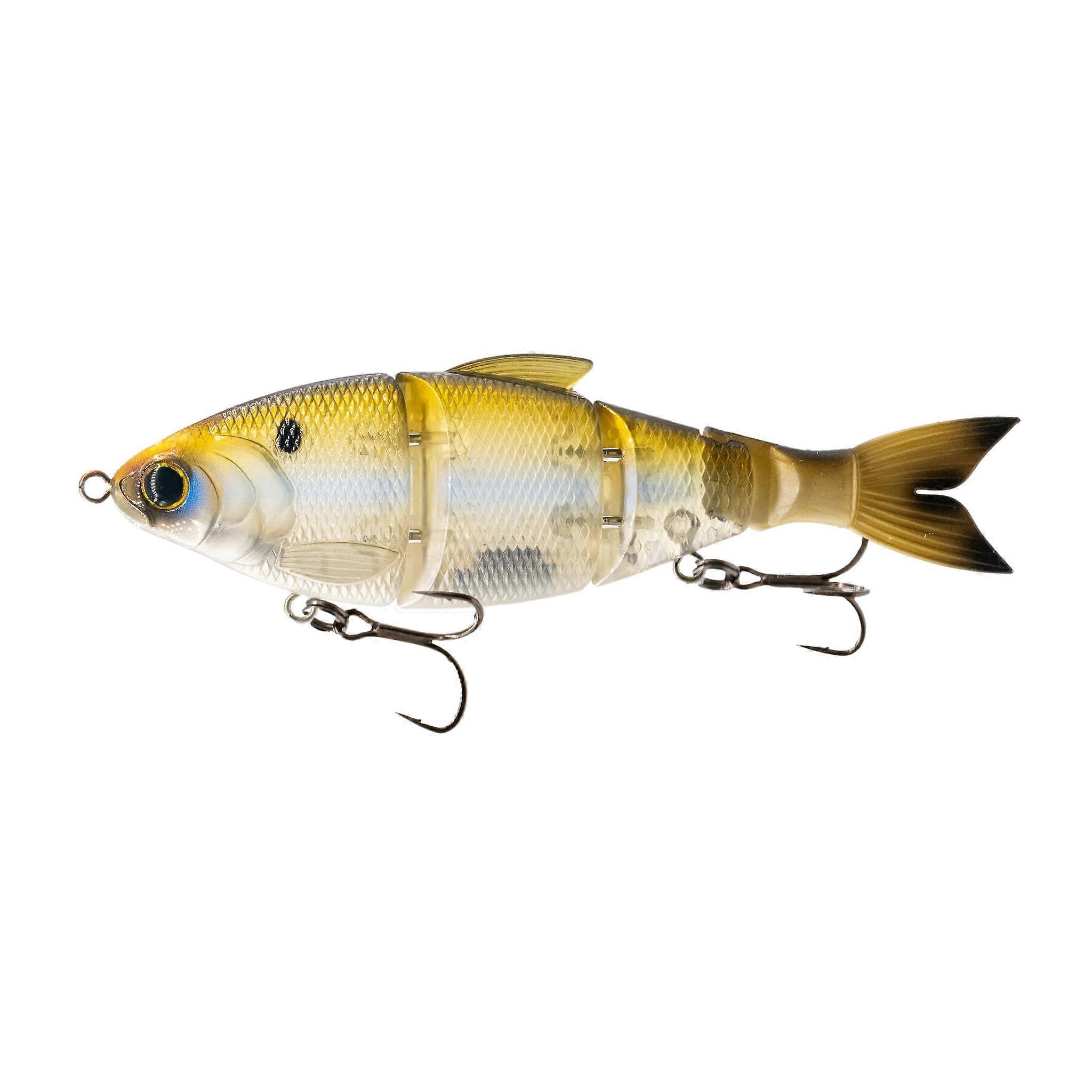 Trace 7.25' Multi-Jointed Swimbait – 4-Piece Life-Like Action, Premium 3D Eyes and Scales, Sharp Black Nickel Hooks – Bass Fishing Lure