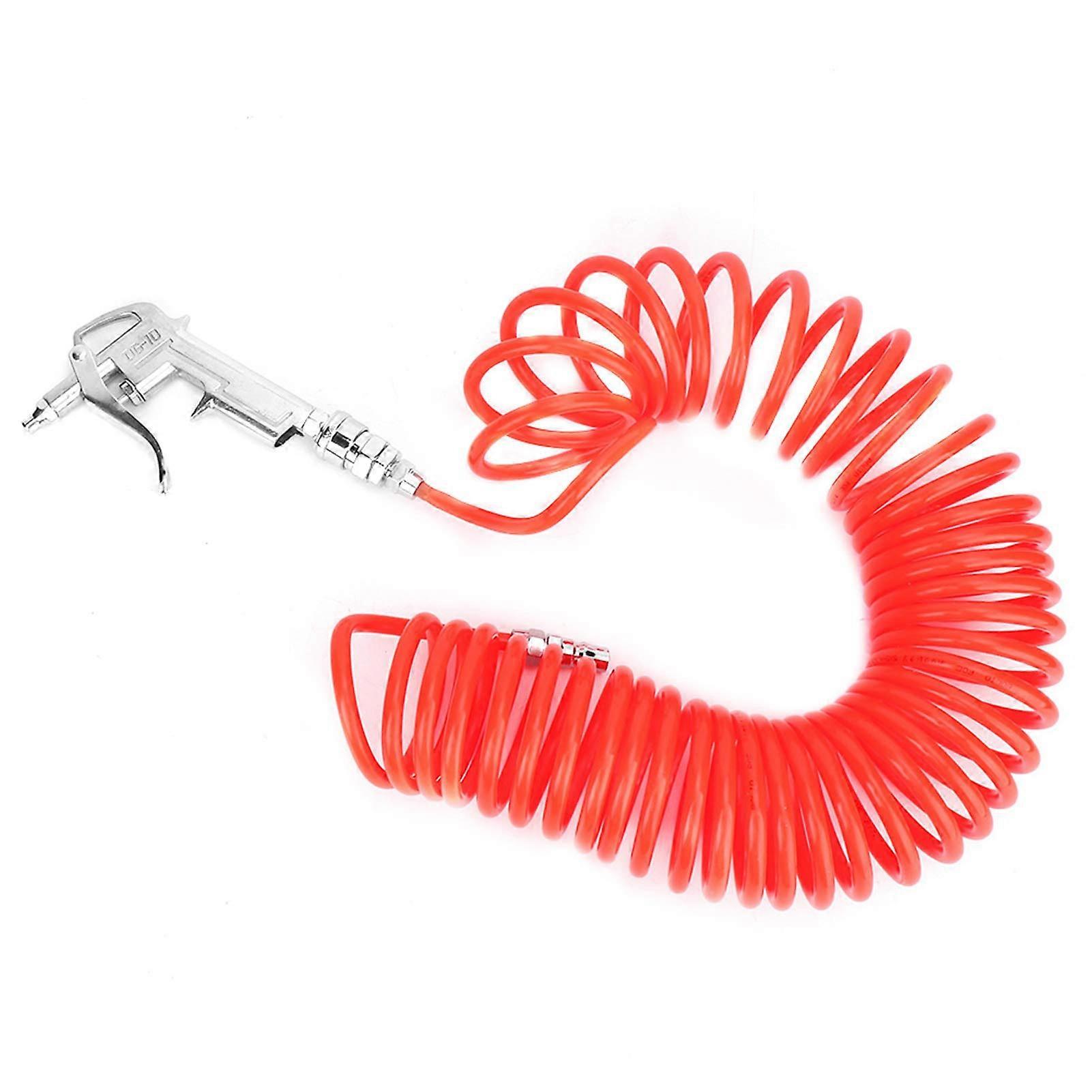 Aluminum Alloy Air Duster Blow Gun with 9m Spring Hose Dust Removal Cleaning Tools for Engine Car Computer Dust Blowing