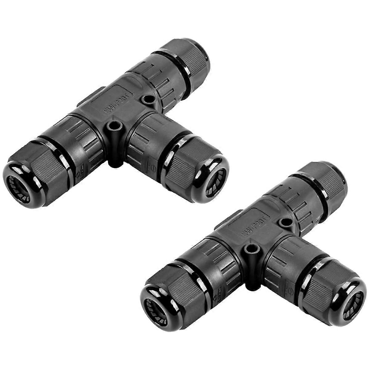 IP68 Electrical Junction Box, 2pcs 3way 3pin Underground Fast Installation Cable Connector