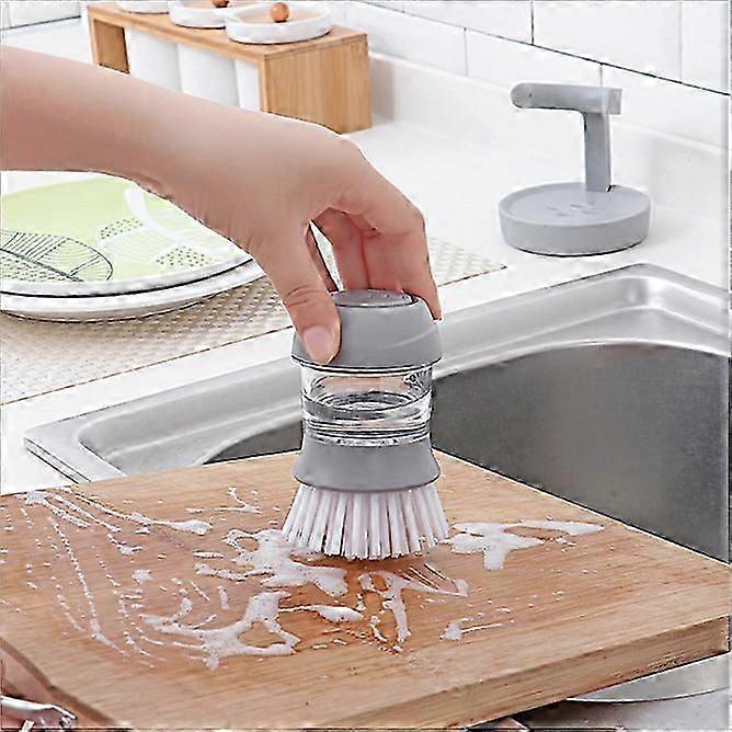 Köksborste redskap Renare Trycktyp Non-stick Olja Automatisk Diskborste