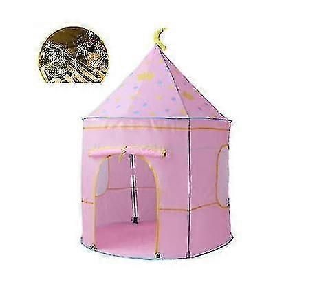 Pink Foldable Princess Castle Teepee Tent Kids