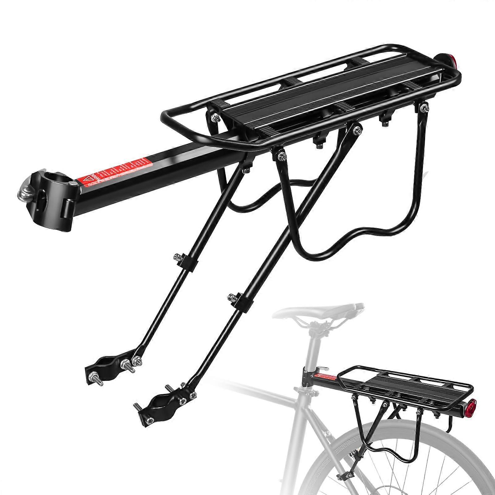 Rear Bike Rack, 110 lbs Cargo Rack, Quick Release, Black