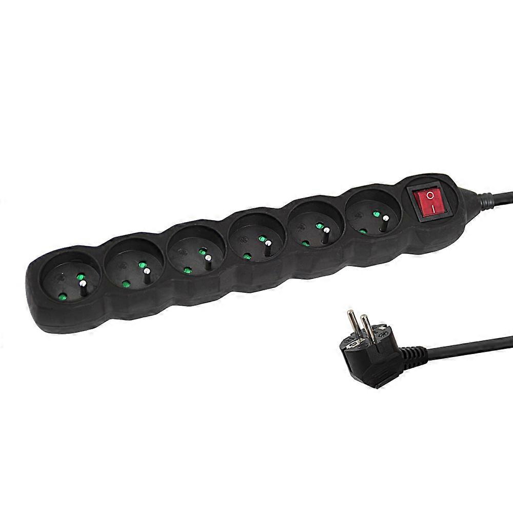 Esperanza Power Strip 6 Sockets Switch 5M Black