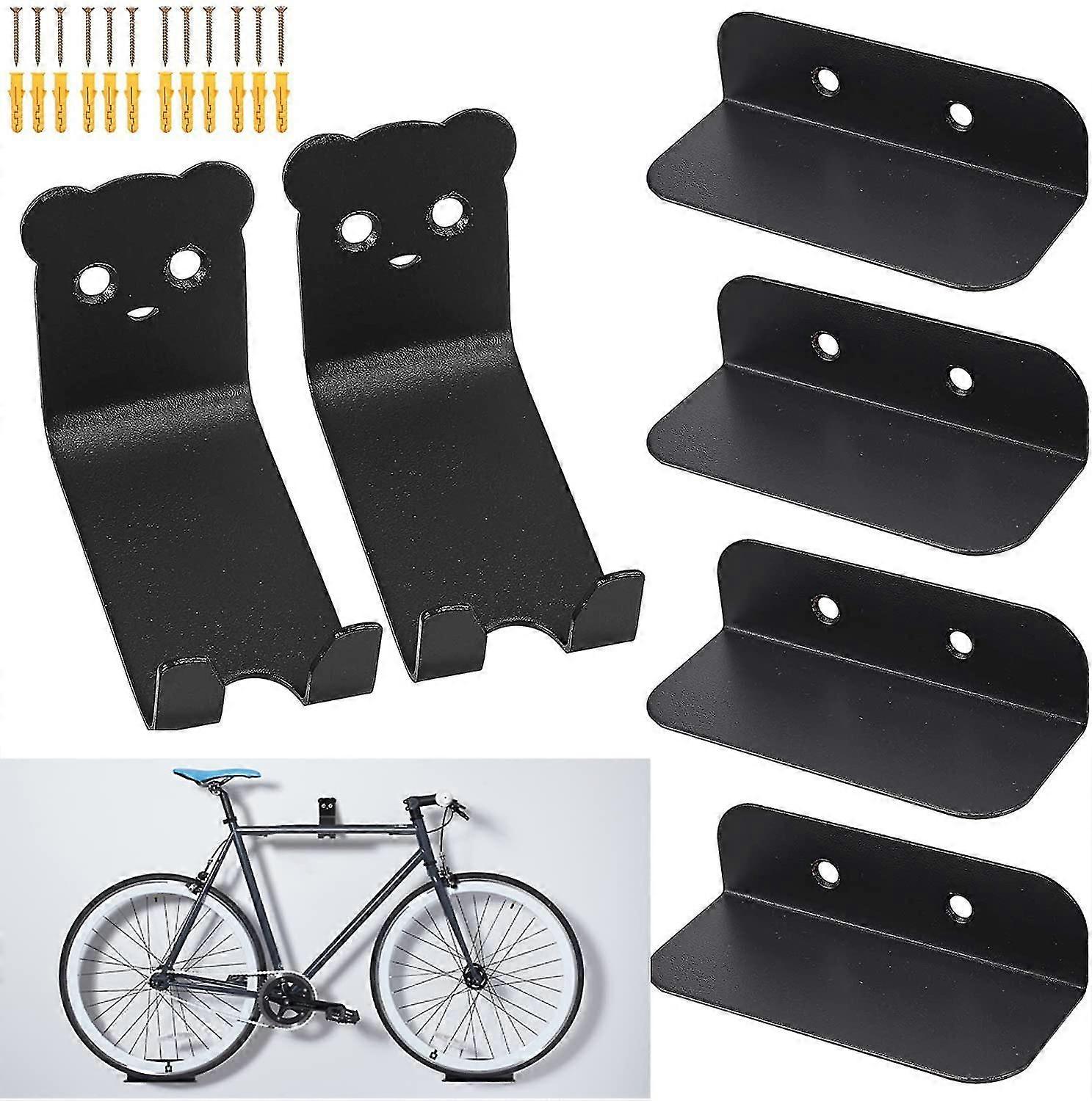 Bisiklet Duvara Montaj Pedalı Kancası, 6 Adet Ağır Hizmet Tipi Bisiklet Rafı Duvara Monte Bisiklet Duvar Montaj Braketleri Bisiklet Duvar Depolama Bisiklet Duvar Askısı Lastik Tutucular