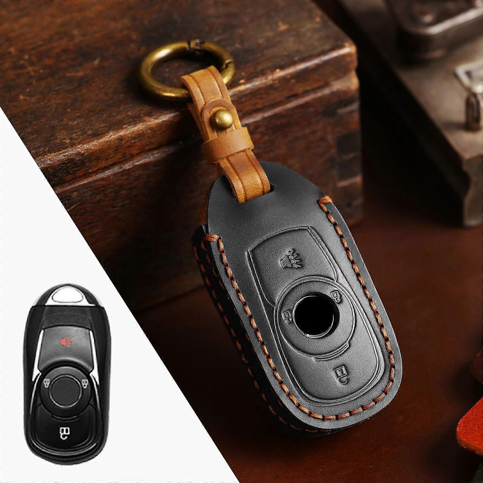 For Buick Car Cowhide Leather Key Protective Cover Key Case, Four Keys Version