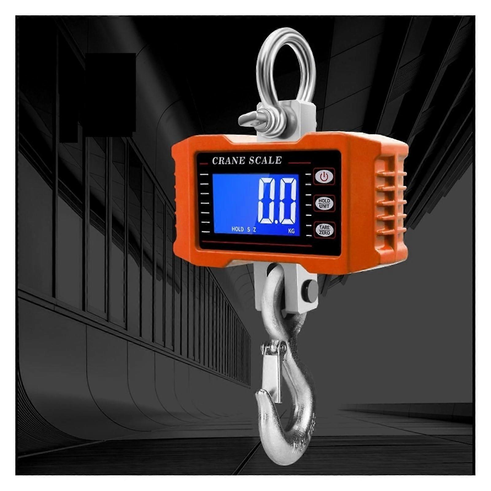 Digital Hanging Scale, 1000kg/ Crane 2204lbs Scale LCD Backlight