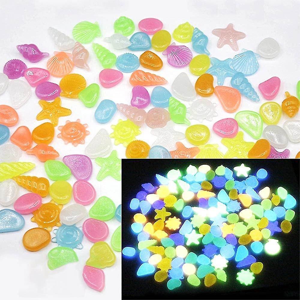 800pcs/500/300pcs/100pcs أحجار مضيئة، الحصى مضيئة الحصى مضيئة الحجارة الزخرفية