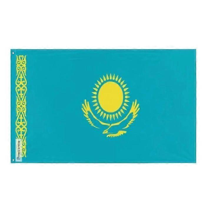 Flag of Kazakhstan – 96 x 144 cm – Polyester – Metal eyelets – Durable