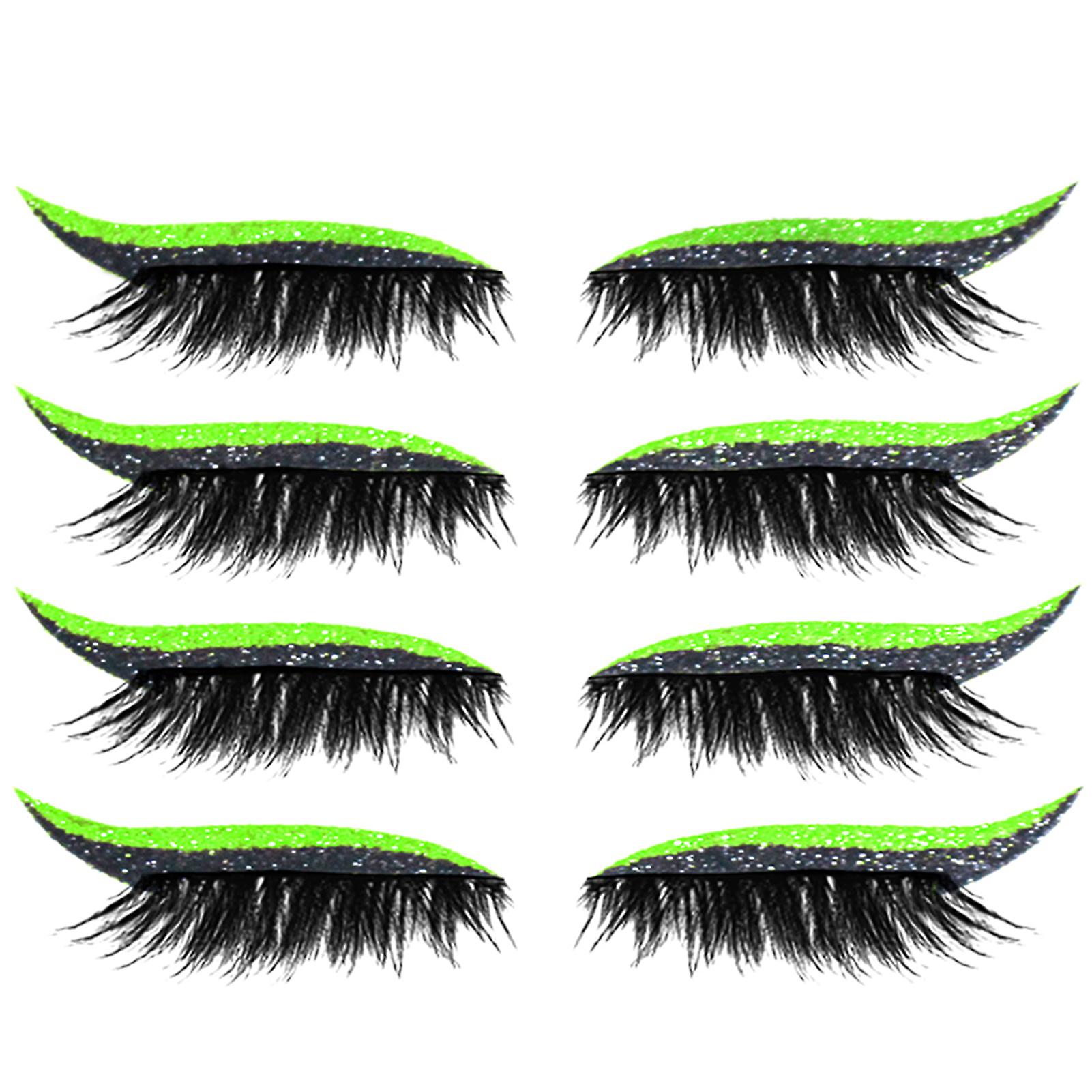False Eyelashes Fake Lashes Eyeliner Sticker Reusable Waterproof Glitter Eyeliner Eyelash Stickers Convenient Easy To Remove