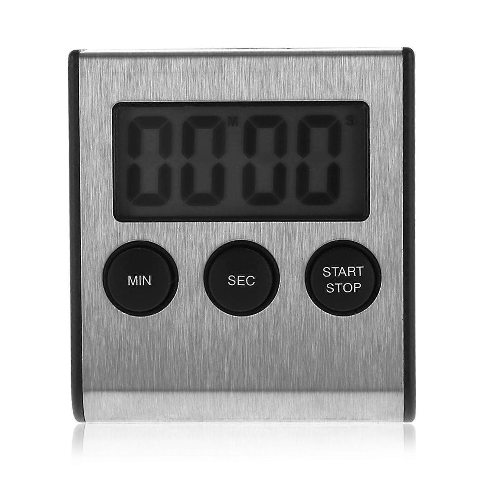Digital Kitchen Cooking Timer LCD Display Loud Sounding Alarm Clock Countdown Timer with Desktop Placing Stand & Magnet