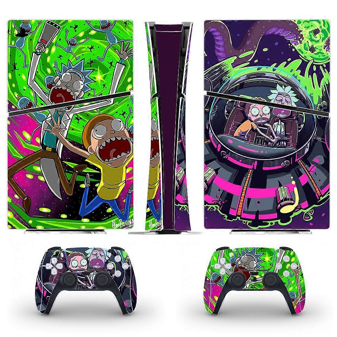 Skin Compatible Vinyl Sticker for PS5 Slim Console Digital Edition and Controllers, Durable Scratch Resistant Bubble-Free Design