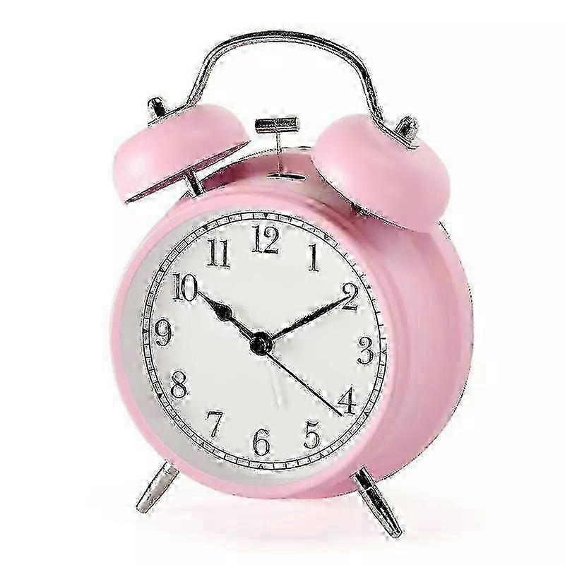 Retro Bell Alarm Children's Metal Silent Luminous Desk Clock