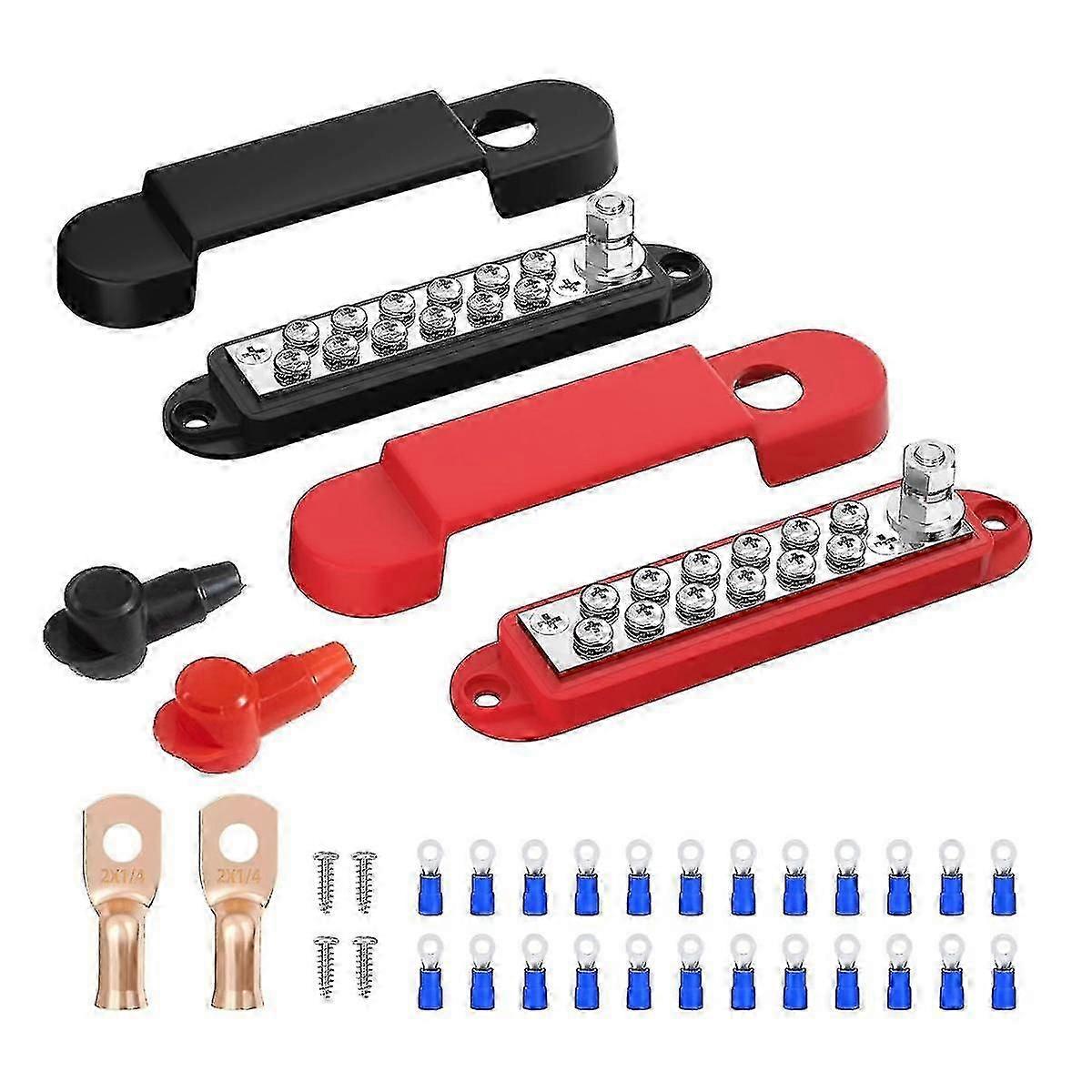 Power Distribution Block 12v 150a 1/4inch Stud Marine Bus Bar 12 Volt Dc Battery Busbar For Boat Au