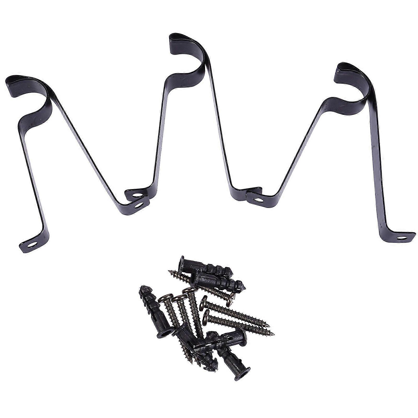3pcs Curtain Rod Adjusting Brackets R-type Support Single Rod Bases (25mm)