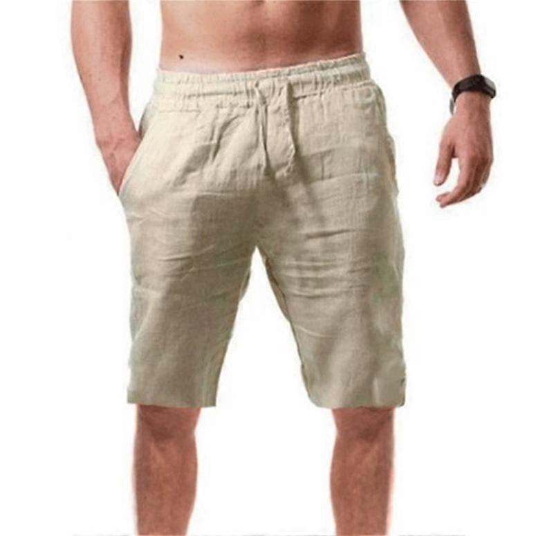 Summer Loose Linen Breathable Pants Men's Casual Quick-drying Short Sports Pants