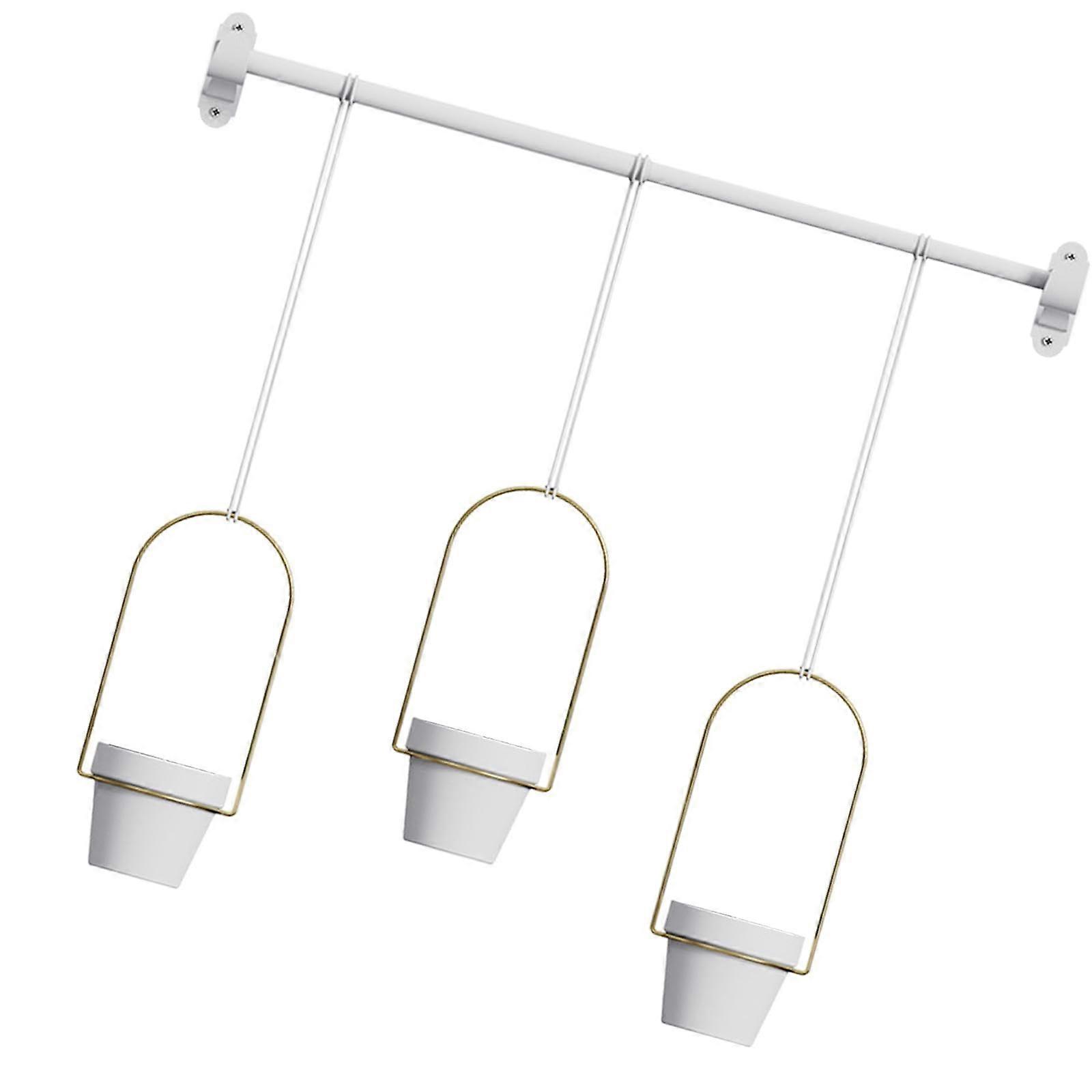Hanging planter garden decor rust, white Ref: 3493
