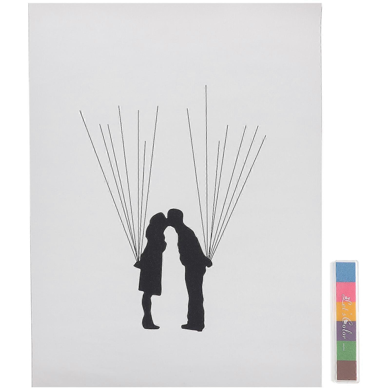Fingerprint Canvas Solution, Modern Wedding Book Substitute for Stylish Parties