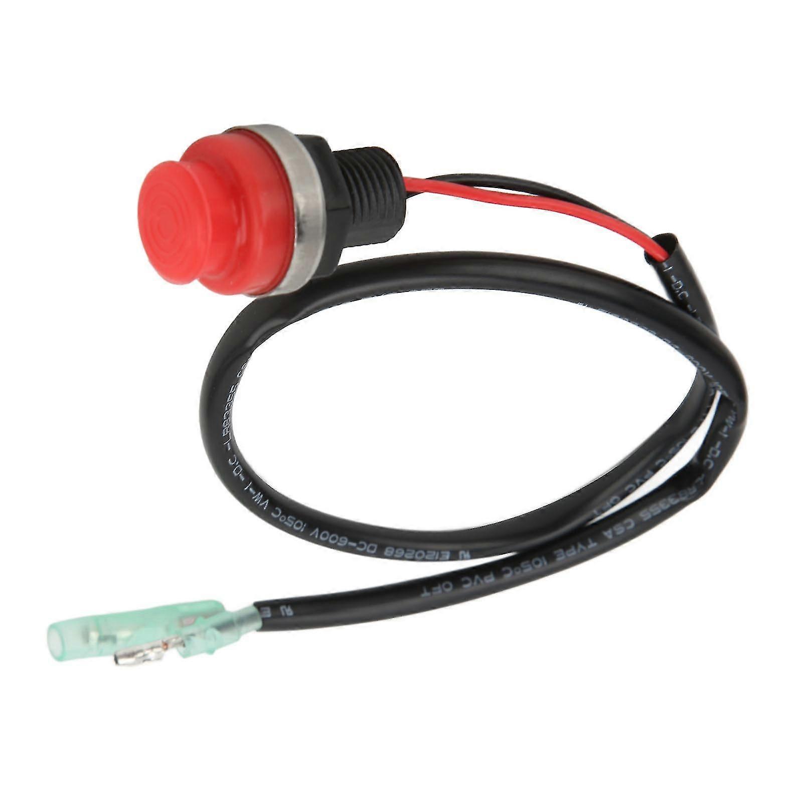 Boat Outboard Engine Motor Start Stop Switch 45cm Cable Push Type Keyless Universal Suitable for Marines Yachts