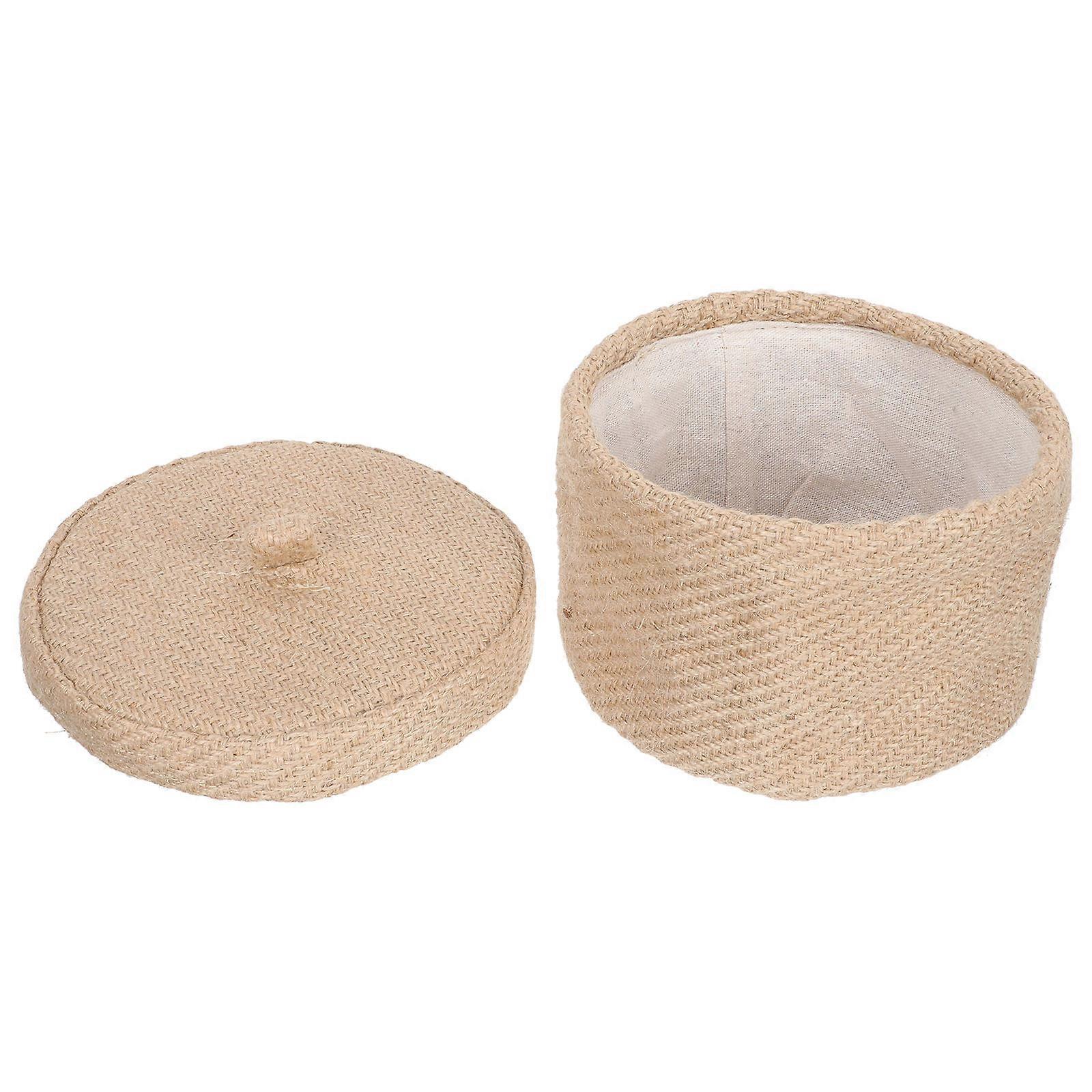 Storage Holder Hand Woven Storage Basket Snack Storage Synthetic Material 18x18cm Home Organization 1Pcs