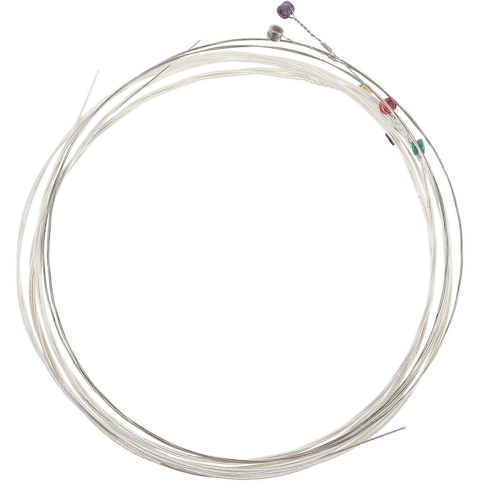 Spare Guitar Strings Guitar Accessory Professional Performance Assorted Color 90x0.4cm 6Pcs