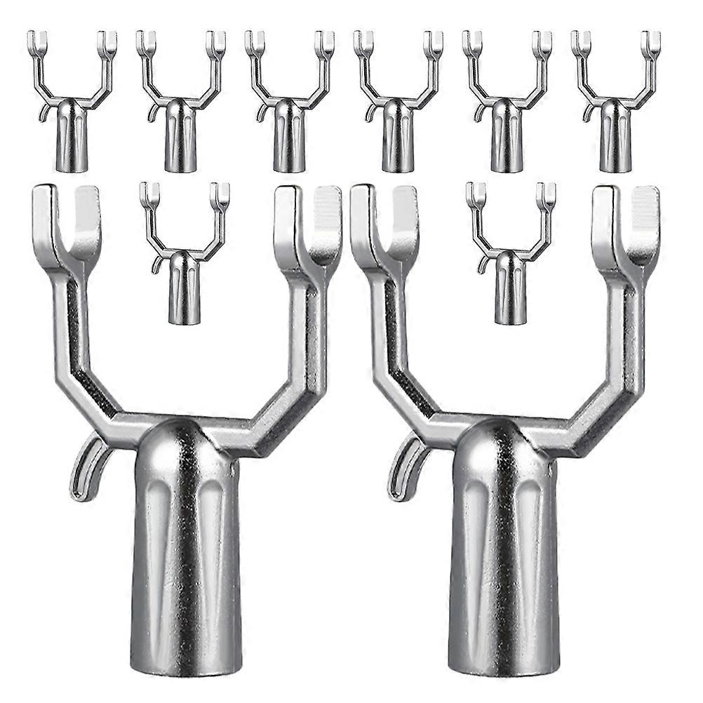 Pole Fork Clothing Laundry Fork Head Replacement Clothes Rail Fork Place Christmas Lights 10Pcs