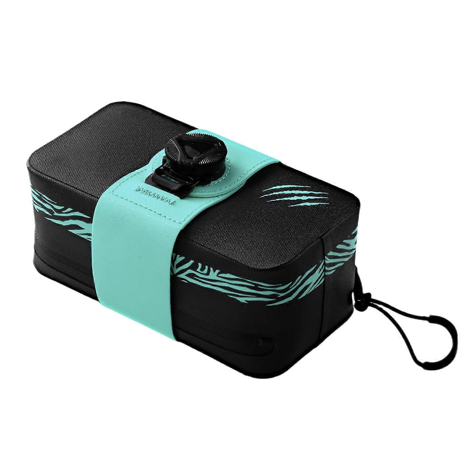 bicycle saddle bag, waterproof storage, easy attachment, riding accessories Cyanblau