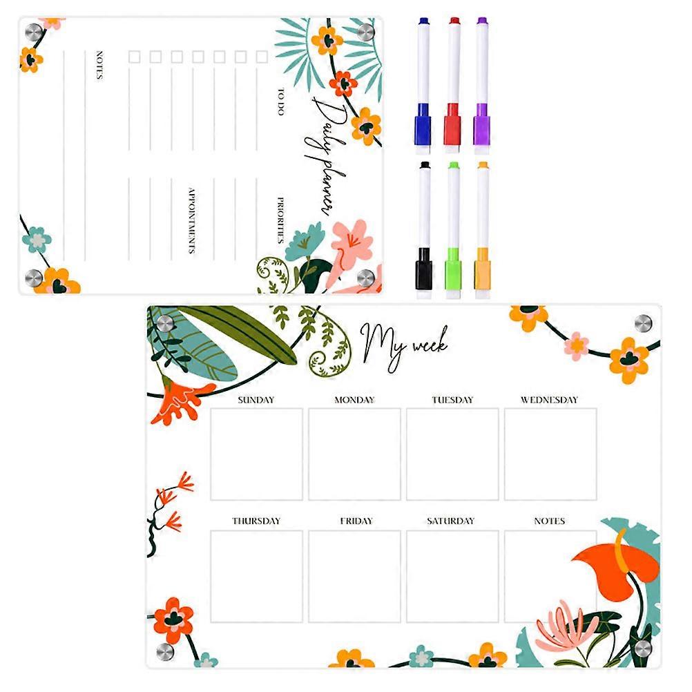 Task List White Board DIY 3D Reusable Planner Board Clear Writing Home Use 1Set
