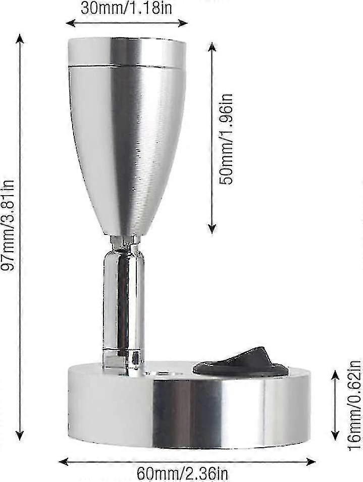 2pcs 12V LED Reading Lights, 3W 180 Rotating Bedside Lamp 3000K for RV, Campervan, Motorhome, Boat