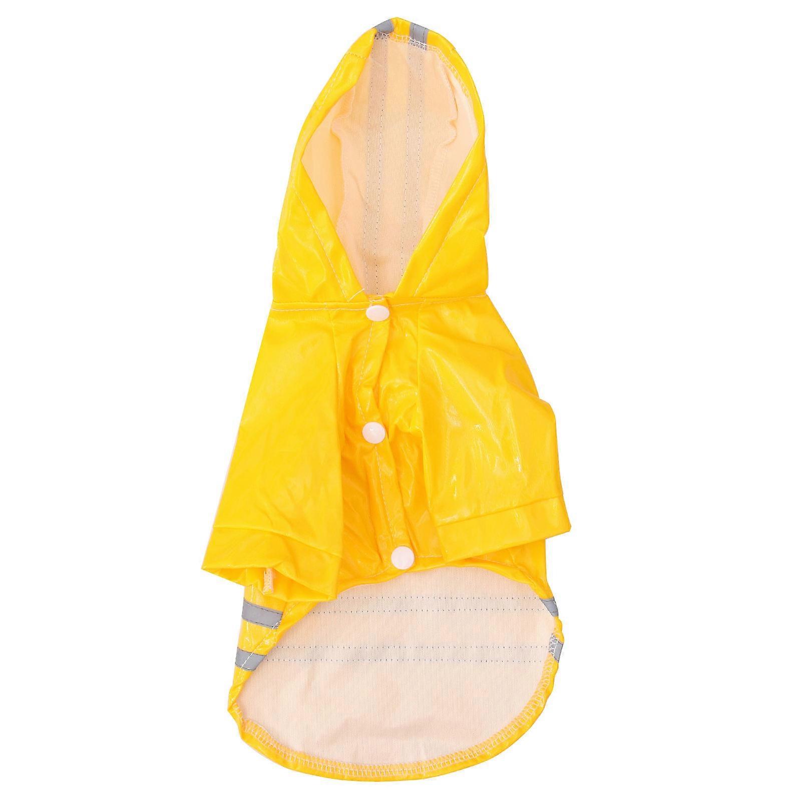 Hooded Dog Raincoat Pet Clothing Waterproof Red M for Wet Weather Protection 1Set