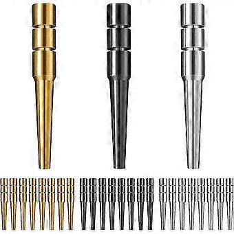 24pcs Metall Cribbage Pegs, konisches Design Cribbage Board Pegs Fit 1/8 Zoll Loch 3 Farben Cribbage Pins Traditionelles Brettspiel Zubehör