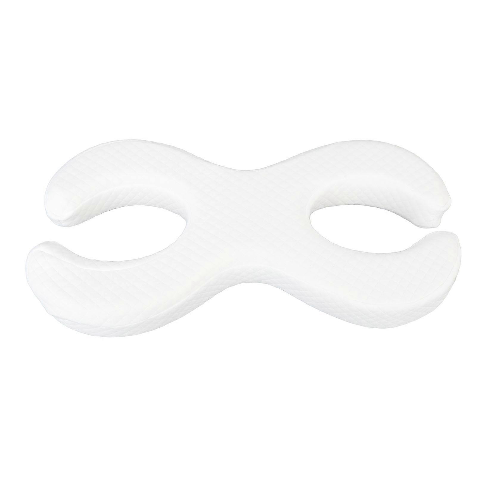 Face Pillow, Side Sleeper Pillow, Double C, Hollow Memory Foam, Soft Removable Cover, for Side Sleepers, White